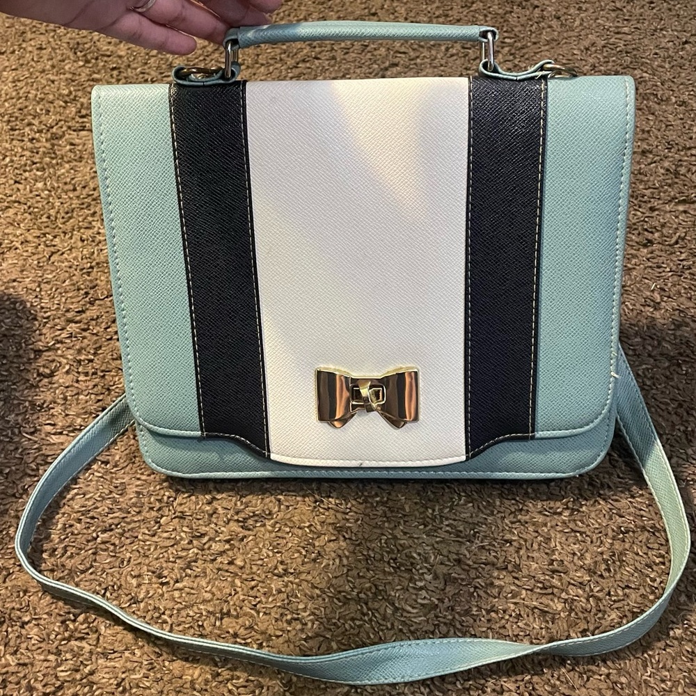 Stylish Blue and White Women's Bag